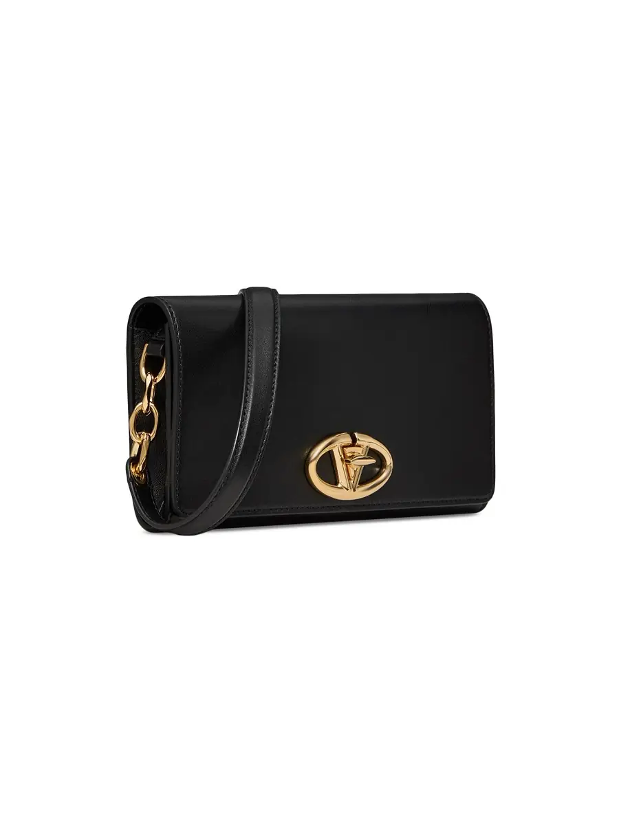 Valentino Garavani Women's VLogo The Bold Edition Wallet with Shoulder Strap - Black | Thumbnail 1 Valentino Garavani Women's VLogo The Bold Edition Wallet with Shoulder Strap - Black | Thumbnail 1