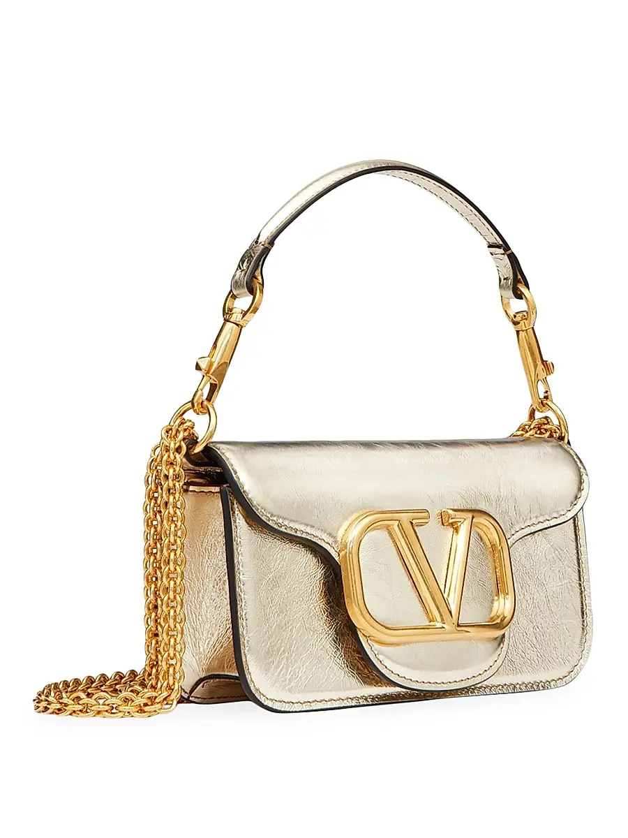 Valentino Women's Small Locò Metallic Calfskin Bag | Thumbnail 3 Valentino Women's Small Locò Metallic Calfskin Bag | Thumbnail 3