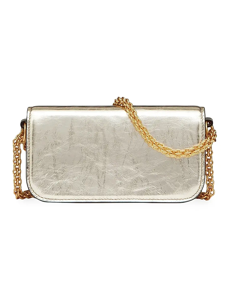 Valentino Women's Small Locò Metallic Calfskin Bag | Thumbnail 4 Valentino Women's Small Locò Metallic Calfskin Bag | Thumbnail 4