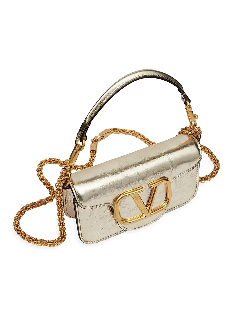 Valentino Women's Small Locò Metallic Calfskin Bag | Thumbnail 6 Valentino Women's Small Locò Metallic Calfskin Bag | Thumbnail 6