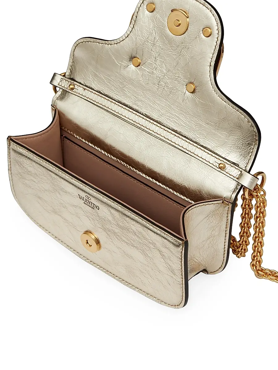 Valentino Women's Small Locò Metallic Calfskin Bag | Thumbnail 7 Valentino Women's Small Locò Metallic Calfskin Bag | Thumbnail 7