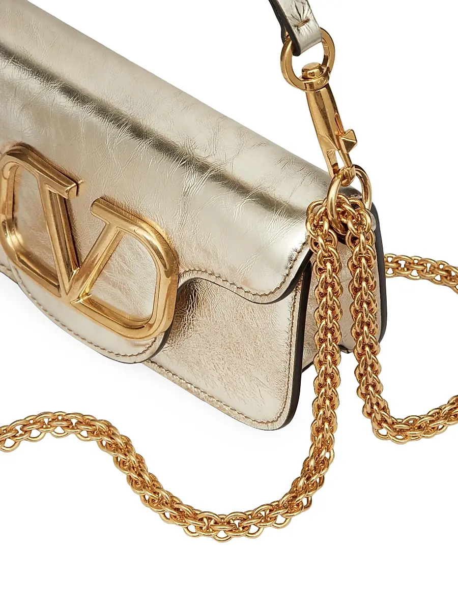 Valentino Women's Small Locò Metallic Calfskin Bag | Thumbnail 8 Valentino Women's Small Locò Metallic Calfskin Bag | Thumbnail 8