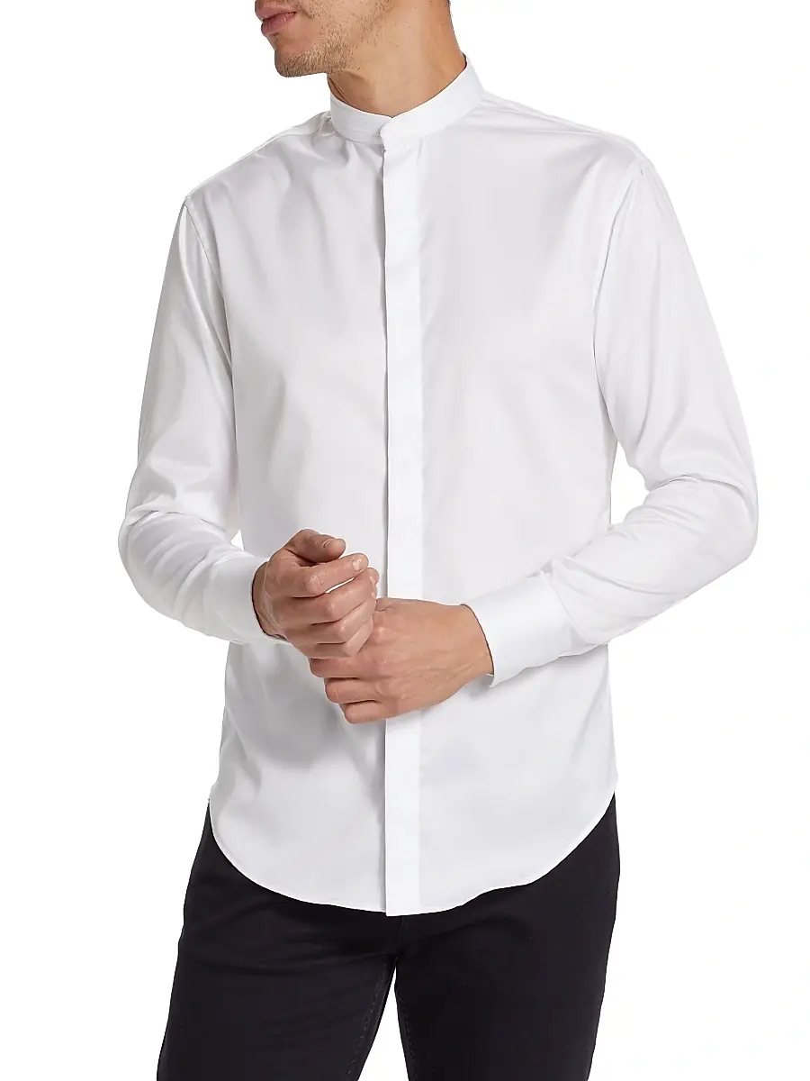 Emporio Armani Men's Ceremony Dress Shirt | Thumbnail 3