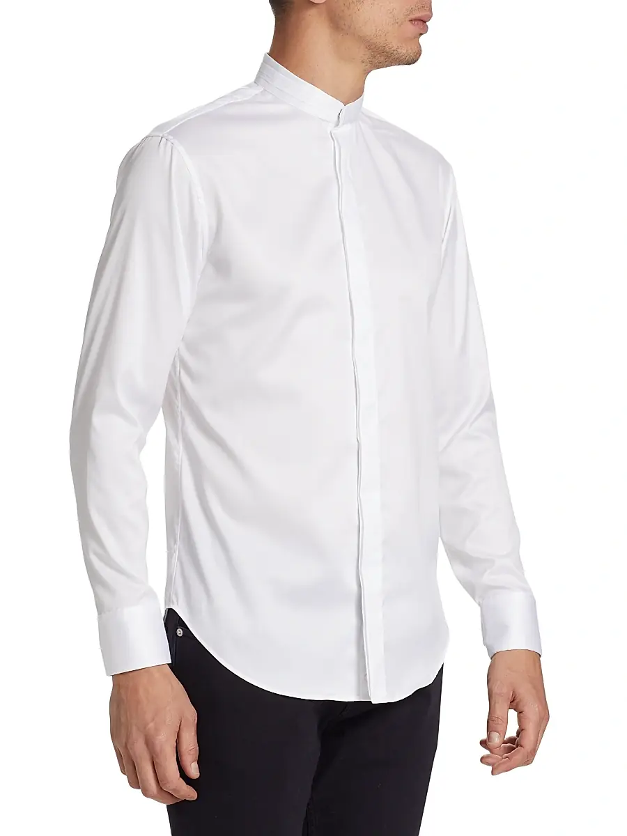 Emporio Armani Men's Ceremony Dress Shirt | Thumbnail 4