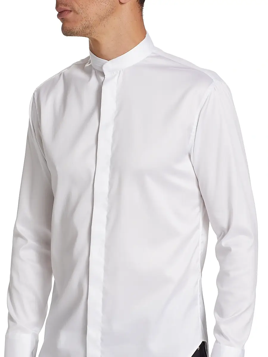 Emporio Armani Men's Ceremony Dress Shirt | Thumbnail 6