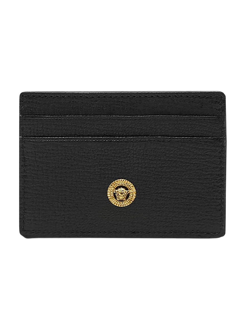 Men's Leather Card Case - Black Gold Men's Leather Card Case - Black Gold