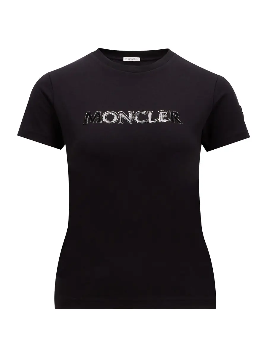 Moncler Women's Short Sleeve T-Shirt - Black | Thumbnail 5 Moncler Women's Short Sleeve T-Shirt - Black | Thumbnail 5
