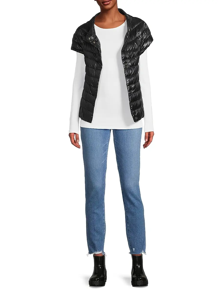 HERNO Women's Iconico Emilia Cap-Sleeve Down Puffer Jacket | Thumbnail 2 HERNO Women's Iconico Emilia Cap-Sleeve Down Puffer Jacket | Thumbnail 2