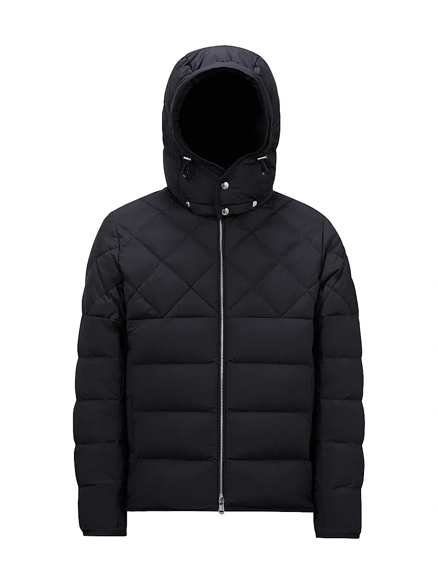 Moncler Men's Cecaud Nylon Diamond-Quilted Down Jacket - Navy Blue | Image 1 Moncler Men's Cecaud Nylon Diamond-Quilted Down Jacket - Navy Blue | Image 1