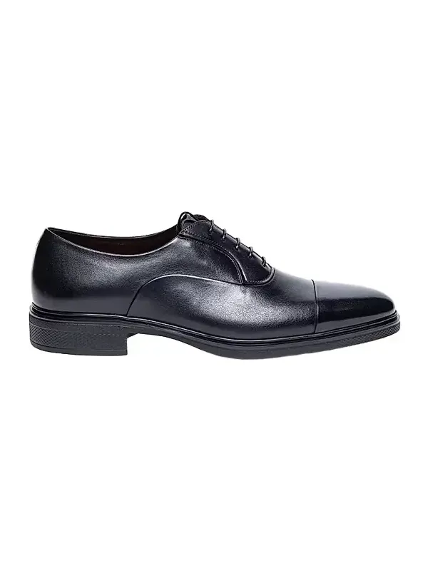 Men's Leather Cap-Toe Derby Shoes