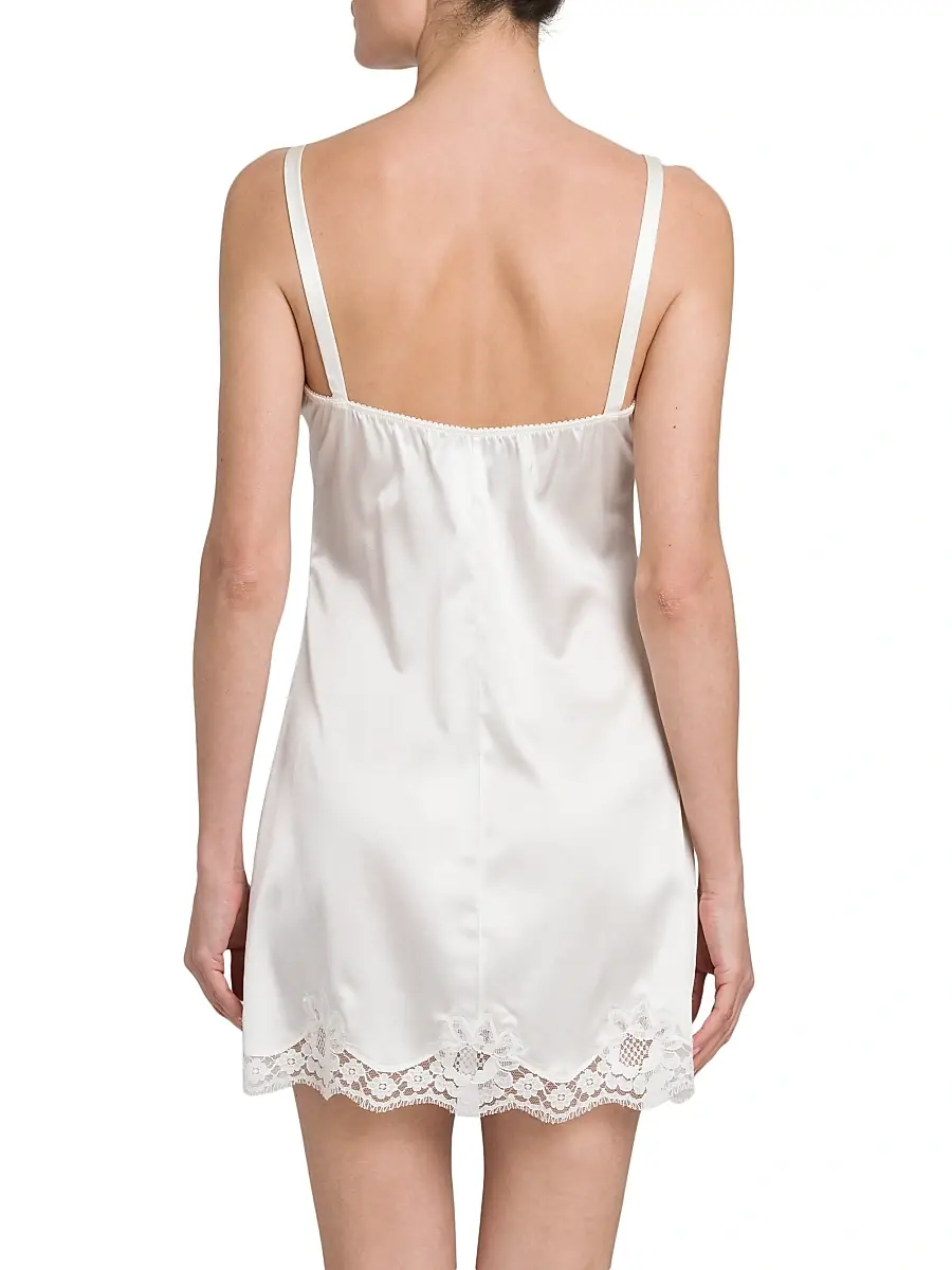 Dolce & Gabbana Women's Lace-Trimmed Silk Satin Nightgown | Thumbnail 5 Dolce & Gabbana Women's Lace-Trimmed Silk Satin Nightgown | Thumbnail 5