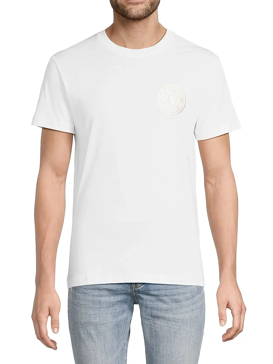 Versace Jeans Couture Men's Logo Cotton T-Shirt | Thumbnail 3