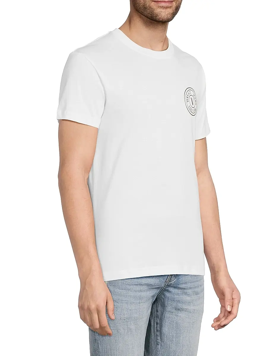 Versace Jeans Couture Men's Logo Cotton T-Shirt | Thumbnail 4