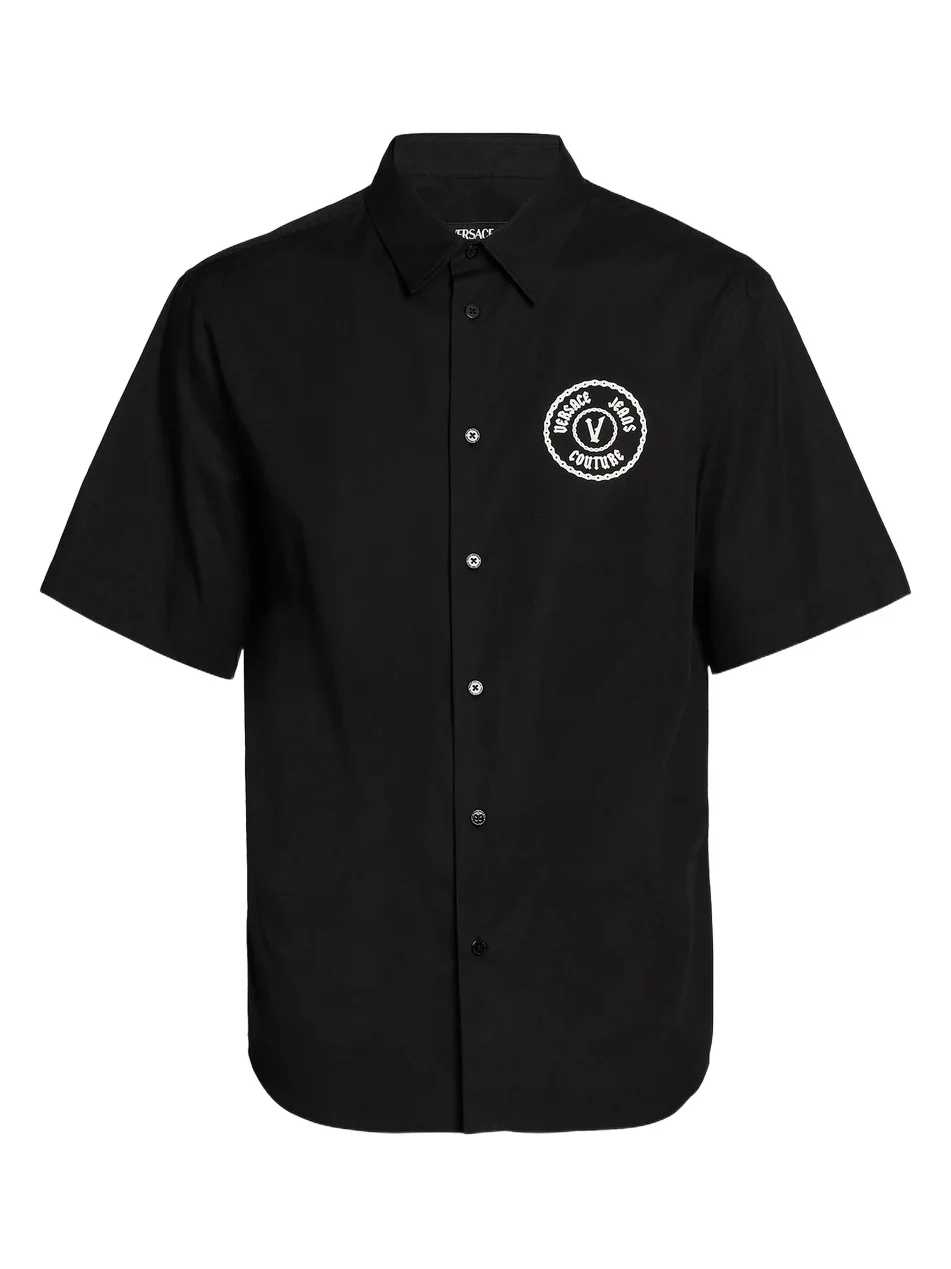 Men's Logo Patch Cotton Shirt Men's Logo Patch Cotton Shirt