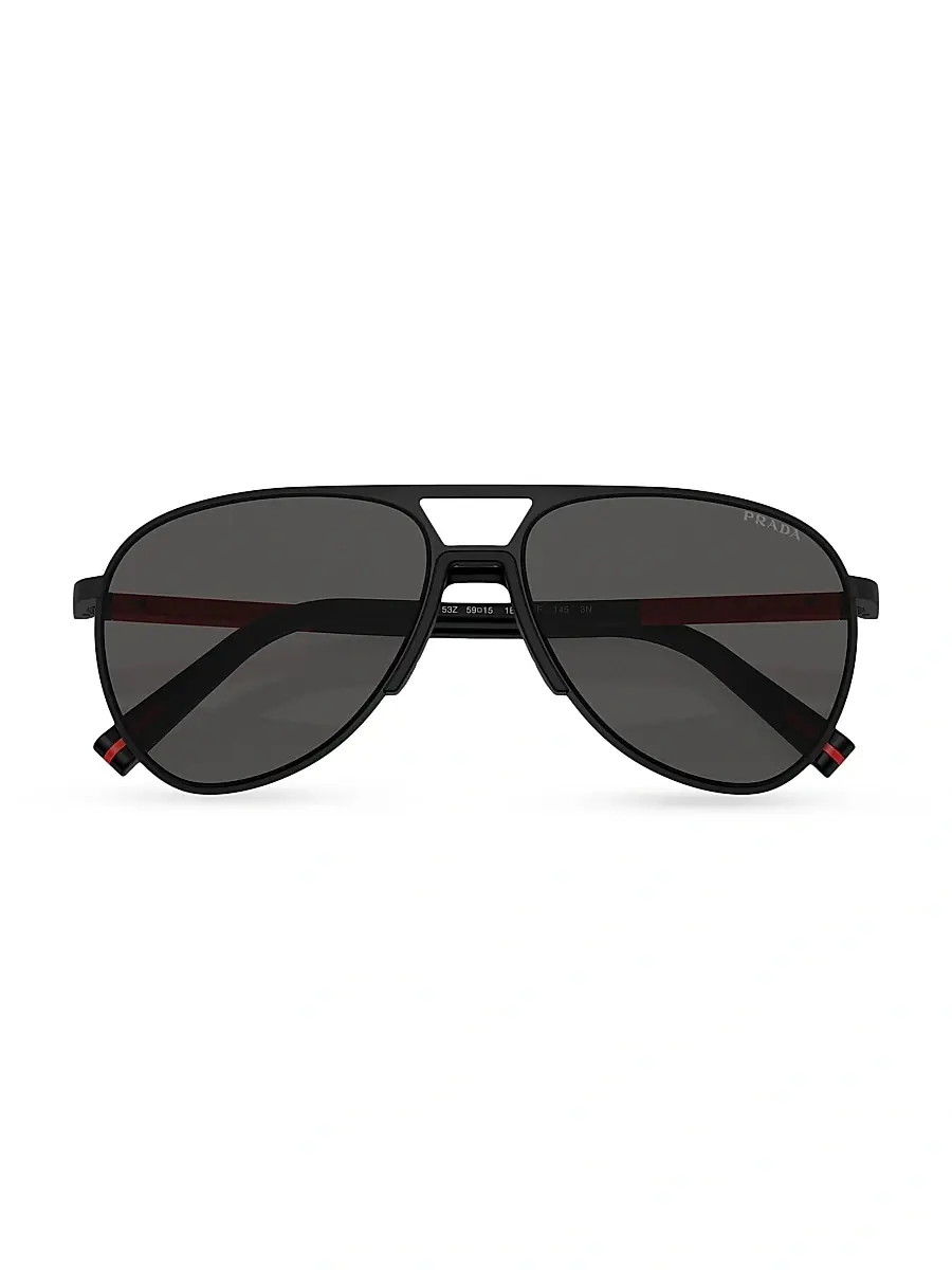 Prada Linea Rossa Men's PS 53ZS 59MM Aviator Sunglasses | Thumbnail 5 Prada Linea Rossa Men's PS 53ZS 59MM Aviator Sunglasses | Thumbnail 5