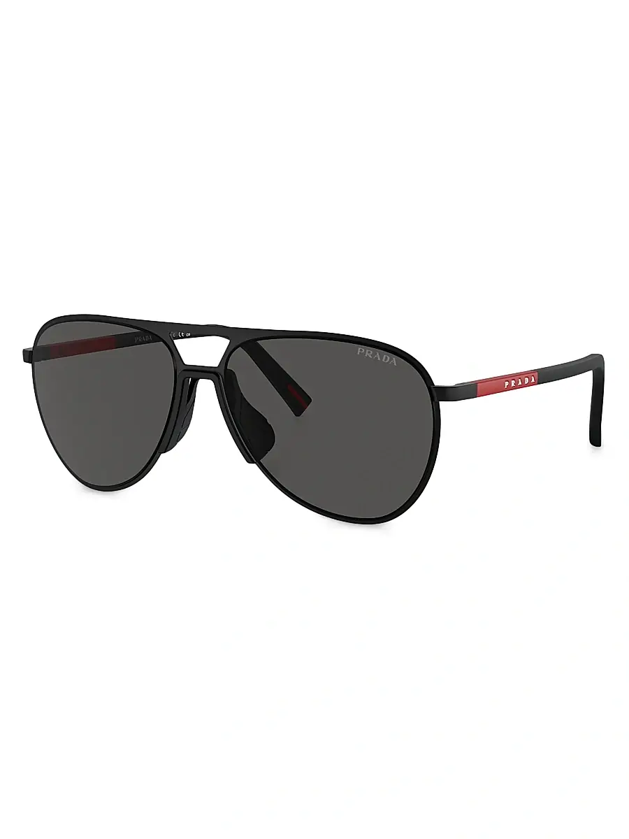 Prada Linea Rossa Men's PS 53ZS 59MM Aviator Sunglasses | Image 1 Prada Linea Rossa Men's PS 53ZS 59MM Aviator Sunglasses | Image 1
