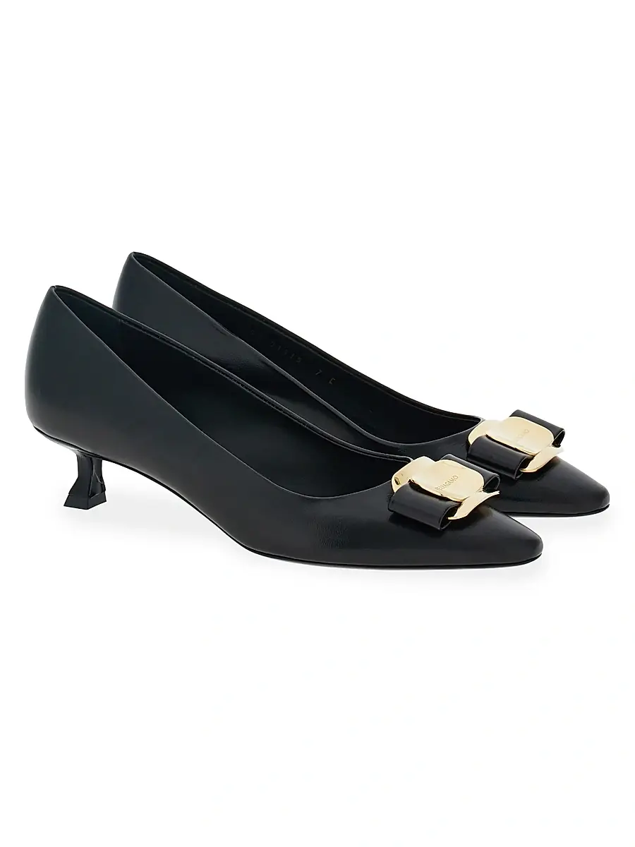 Ferragamo Women's Zelma 40MM Leather Pumps | Thumbnail 2