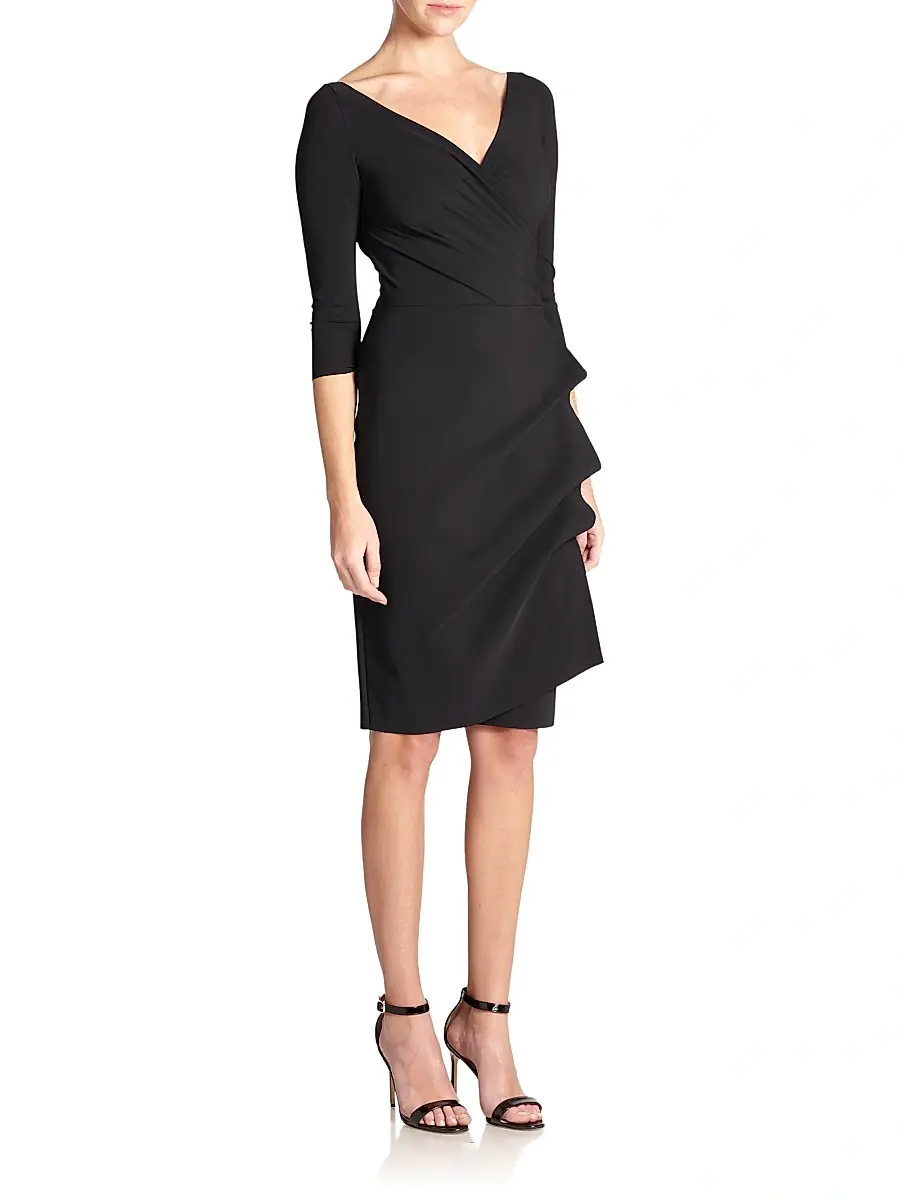 Chiara Boni La Petite Robe Women's Florian Side Ruffle Dress | Thumbnail 3 Chiara Boni La Petite Robe Women's Florian Side Ruffle Dress | Thumbnail 3