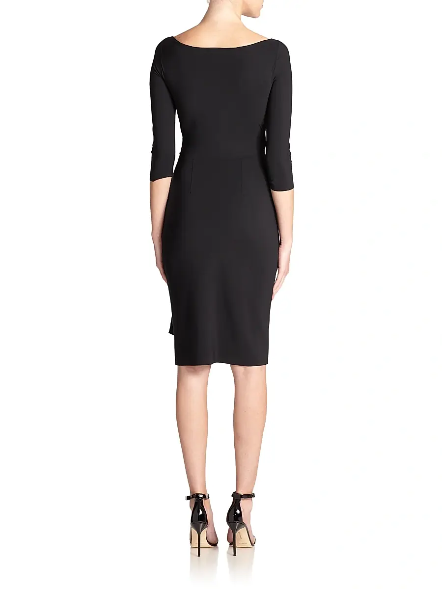 Chiara Boni La Petite Robe Women's Florian Side Ruffle Dress | Thumbnail 4 Chiara Boni La Petite Robe Women's Florian Side Ruffle Dress | Thumbnail 4