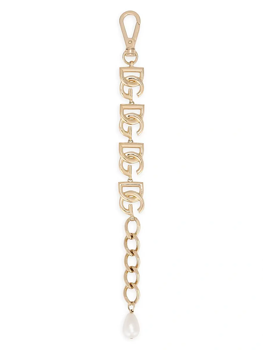 Dolce & Gabbana Women's Gold-Plated & Plexiglass Faux Pearl DG Chain Bracelet - Gold | Thumbnail 3 Dolce & Gabbana Women's Gold-Plated & Plexiglass Faux Pearl DG Chain Bracelet - Gold | Thumbnail 3