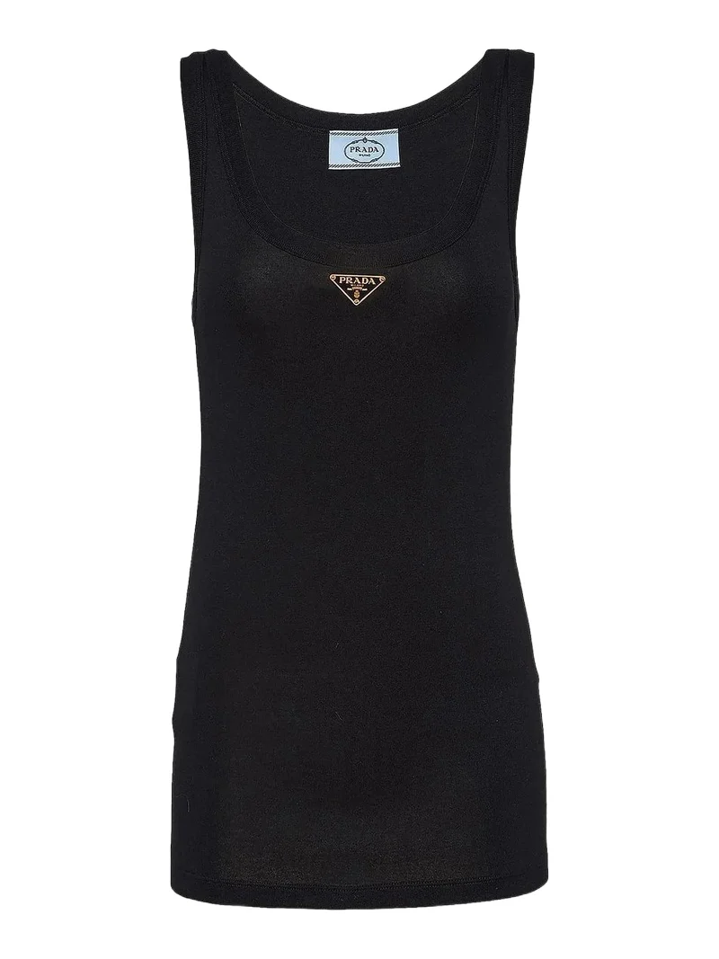 Women's Ribbed Knit Jersey Tank Top