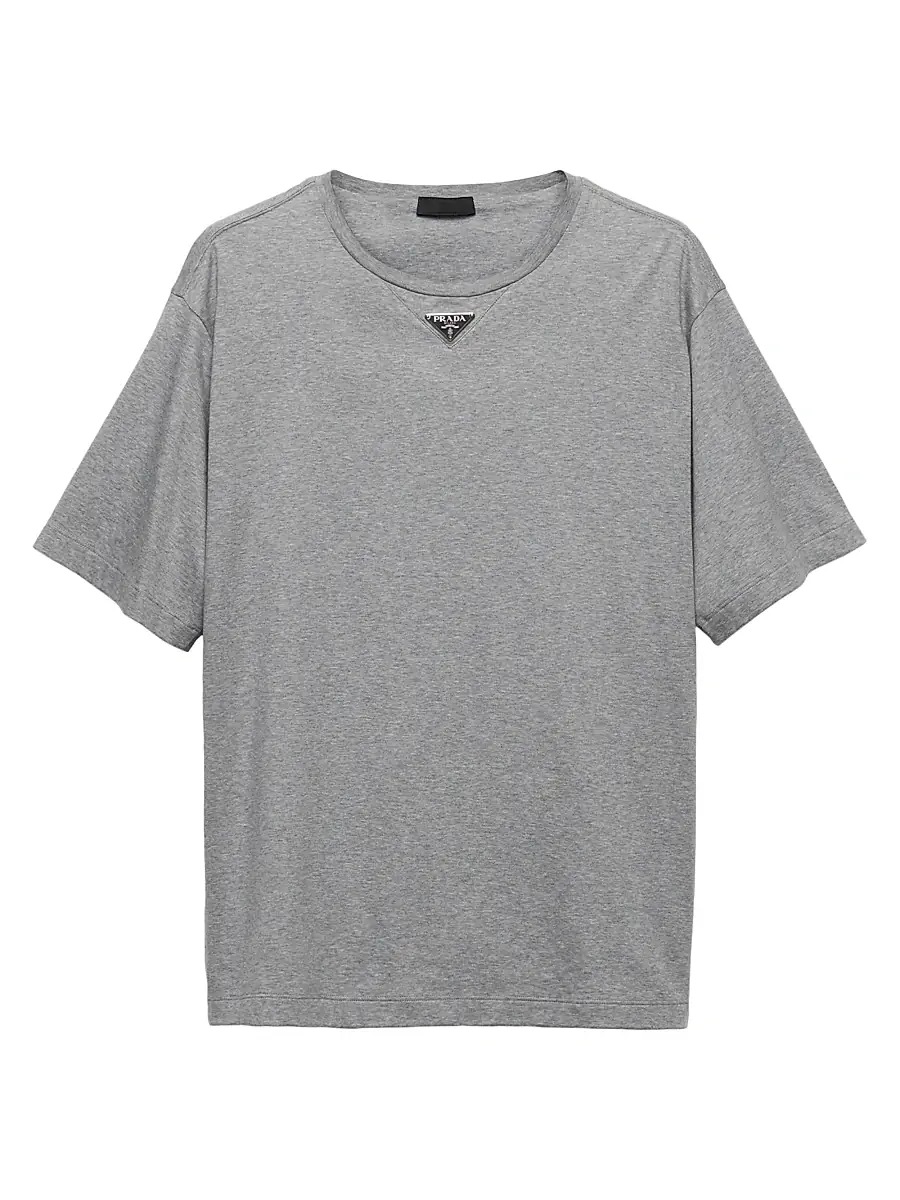 Prada Men's Cotton T-Shirt - White | Thumbnail 11