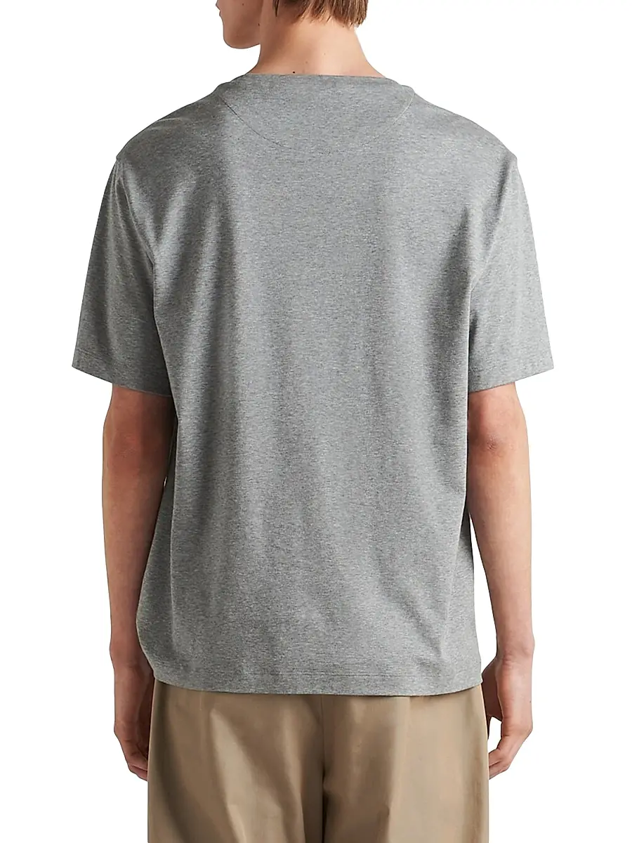 Prada Men's Cotton T-Shirt - White | Thumbnail 13