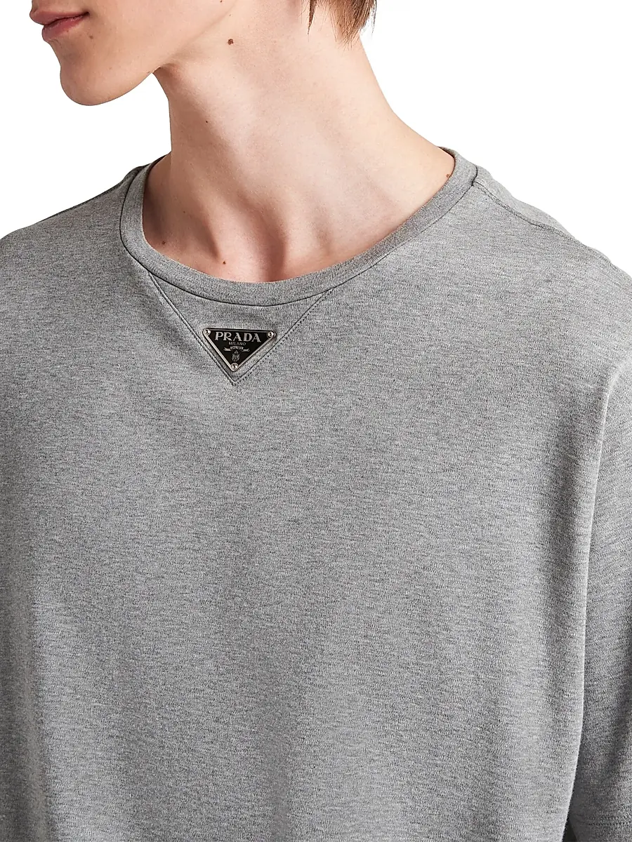 Prada Men's Cotton T-Shirt - White | Thumbnail 15