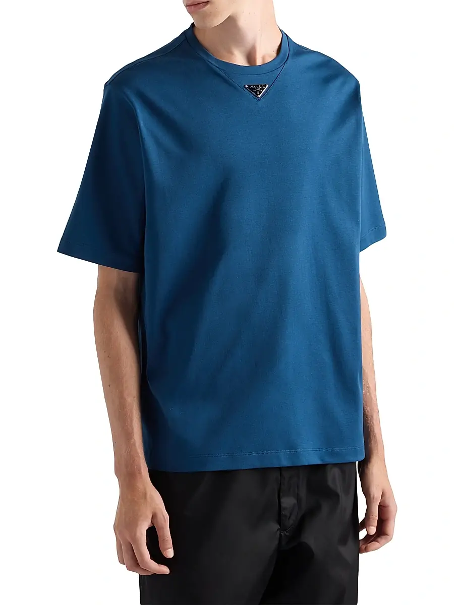 Prada Men's Cotton T-Shirt - White | Thumbnail 18