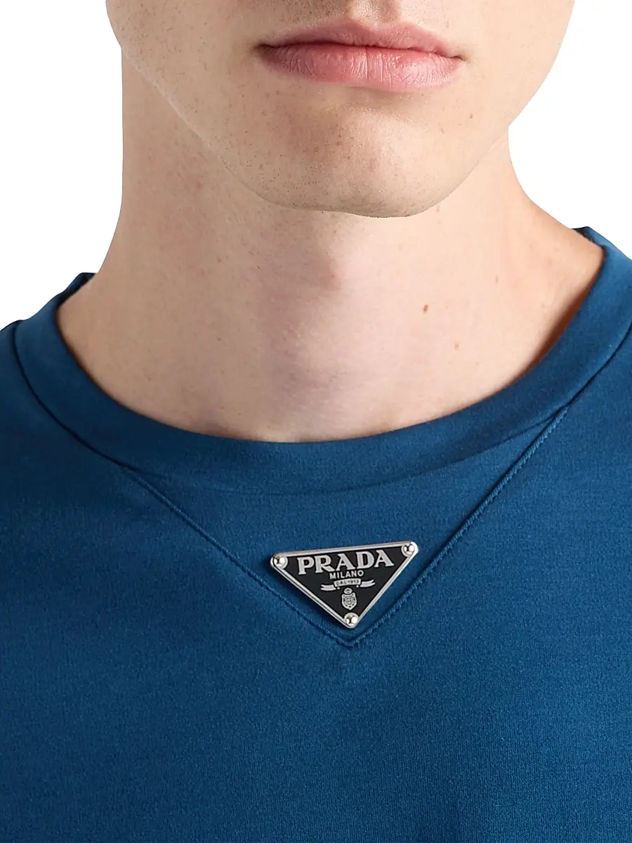 Prada Men's Cotton T-Shirt - White | Thumbnail 20