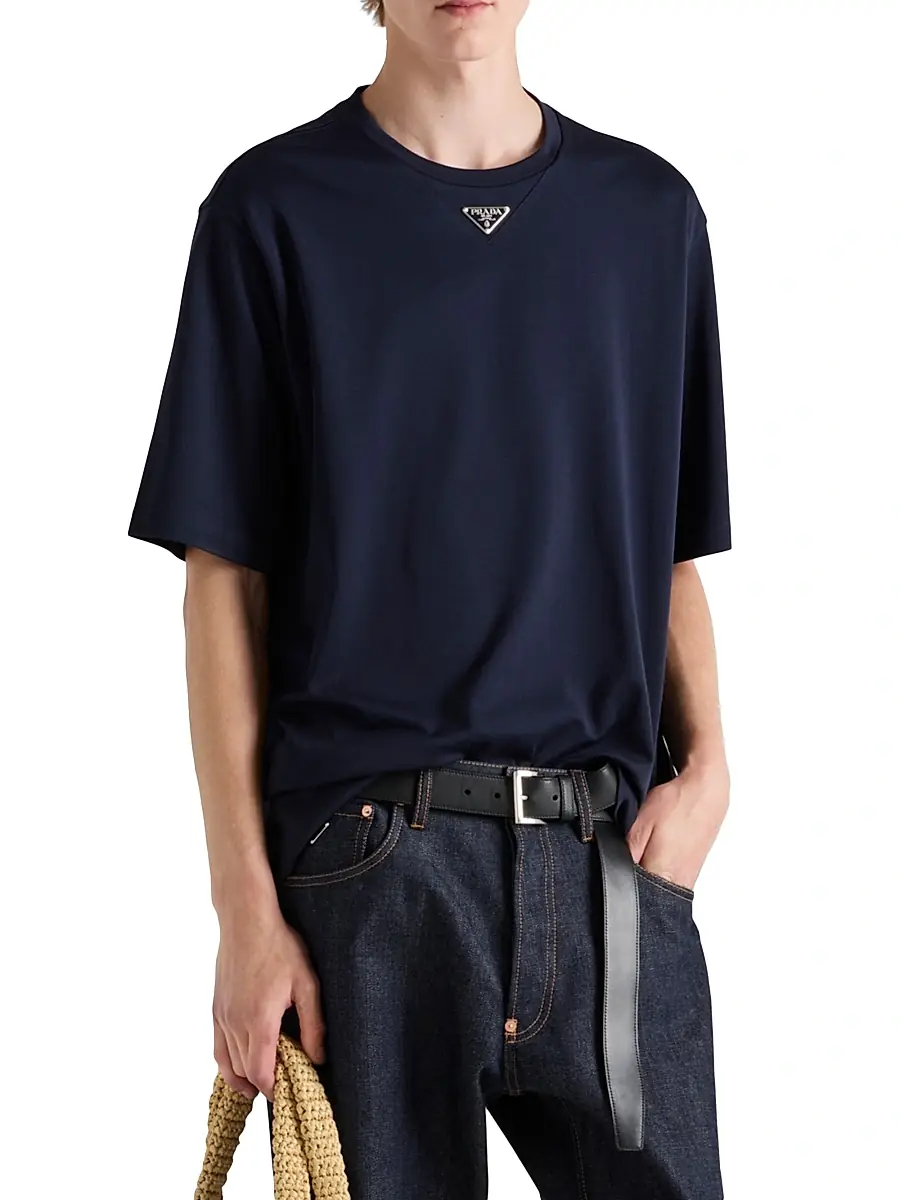Prada Men's Cotton T-Shirt - White | Thumbnail 22