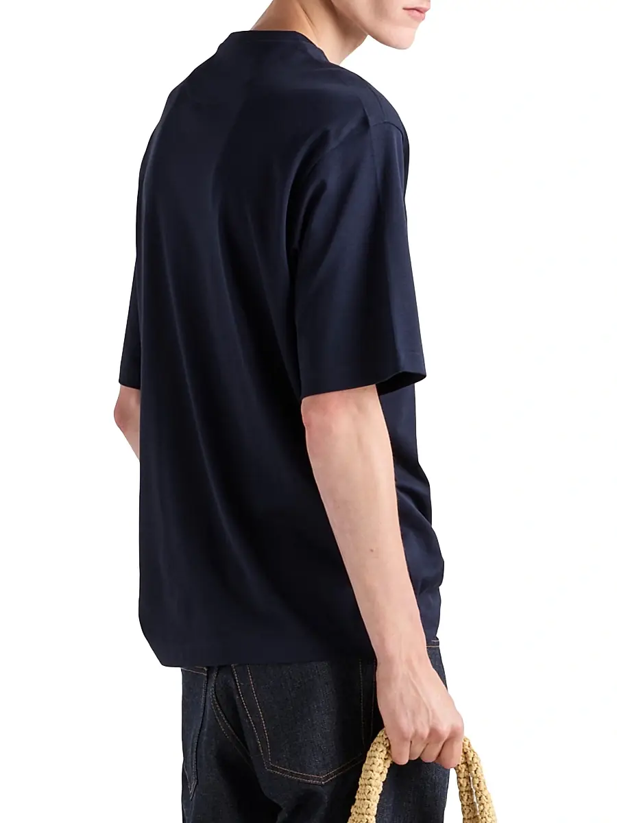 Prada Men's Cotton T-Shirt - White | Thumbnail 24