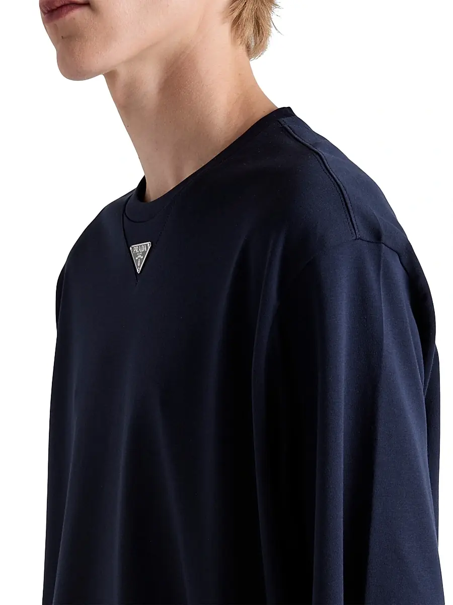 Prada Men's Cotton T-Shirt - White | Thumbnail 25