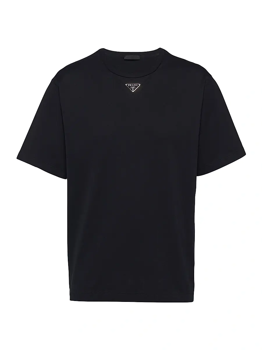 Prada Men's Cotton T-Shirt - White | Thumbnail 6