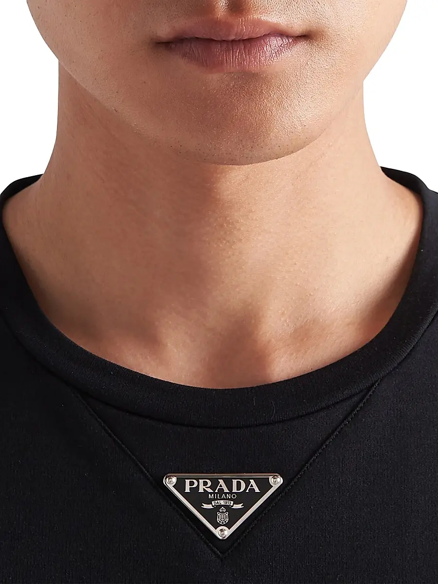 Prada Men's Cotton T-Shirt - White | Thumbnail 8