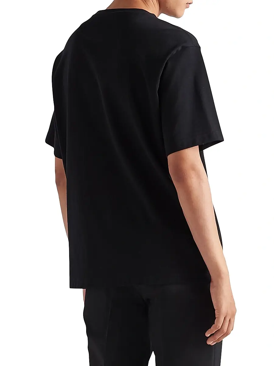 Prada Men's Cotton T-Shirt - White | Thumbnail 10