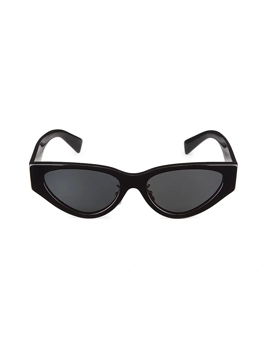 Miu Miu Women's 54MM Cat-Eye Sunglasses - Black Dark Grey | Thumbnail 2 Miu Miu Women's 54MM Cat-Eye Sunglasses - Black Dark Grey | Thumbnail 2