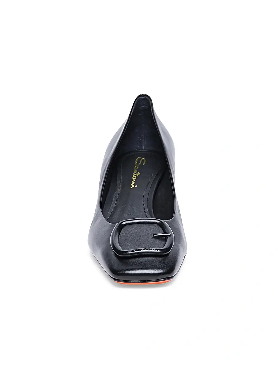 Santoni Women's Soft Square 50MM Leather Pumps | Thumbnail 3 Santoni Women's Soft Square 50MM Leather Pumps | Thumbnail 3