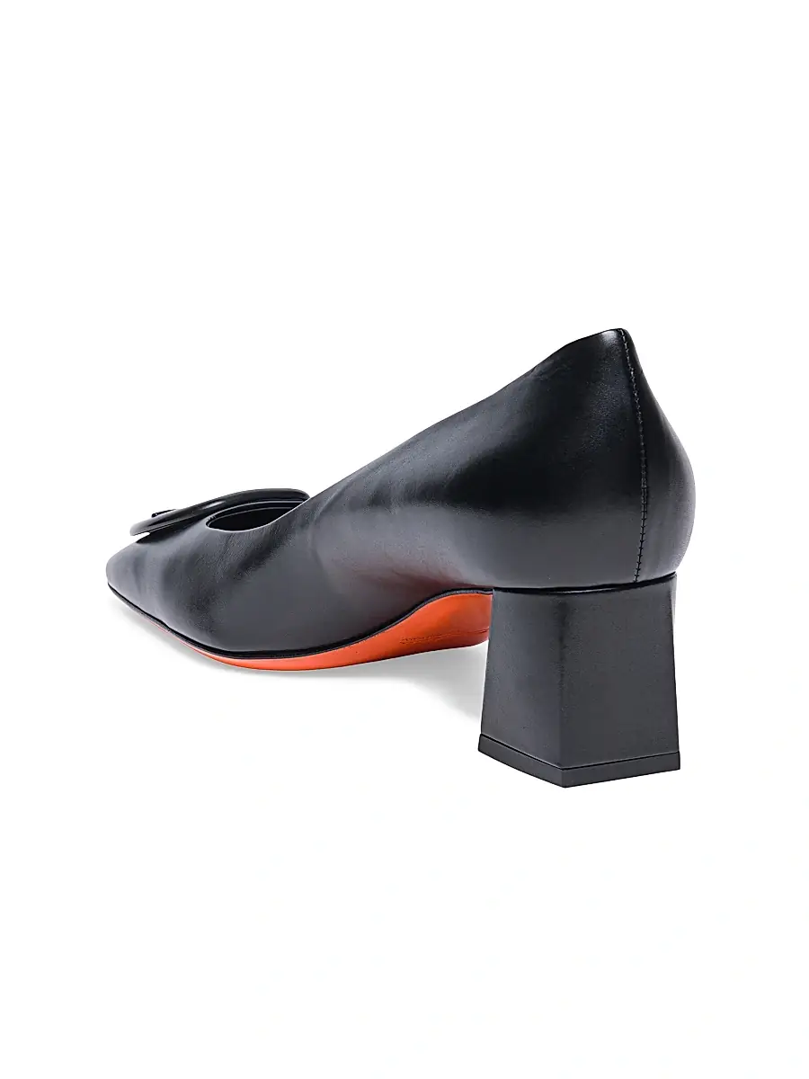 Santoni Women's Soft Square 50MM Leather Pumps | Thumbnail 4 Santoni Women's Soft Square 50MM Leather Pumps | Thumbnail 4