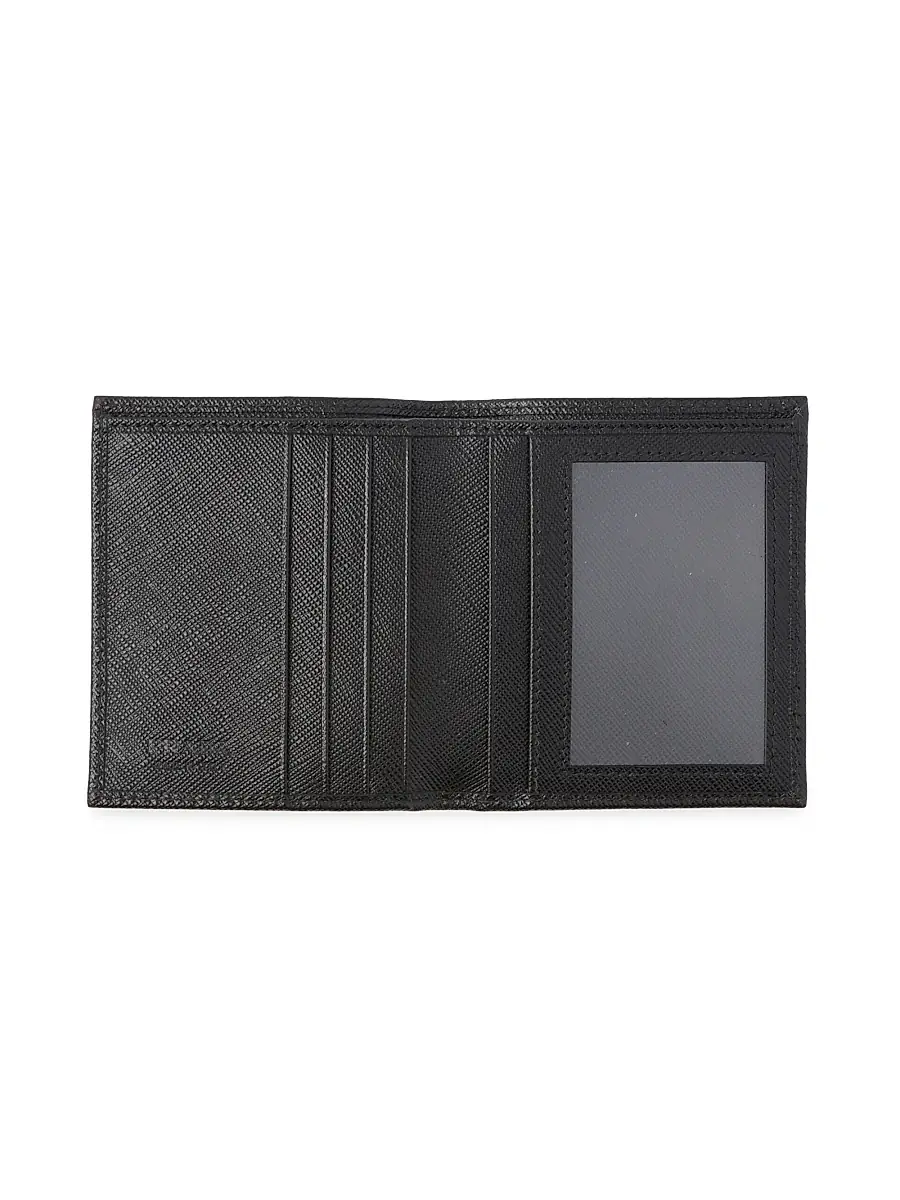 Prada Men's Saffiano Leather Wallet - Black | Thumbnail 3