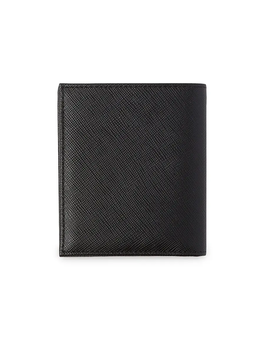 Prada Men's Saffiano Leather Wallet - Black | Thumbnail 4