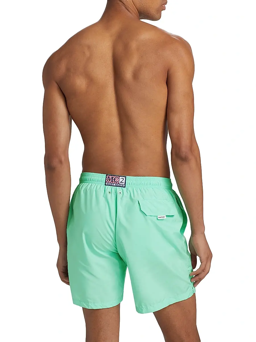 MC2 Saint Barth Men's x Pantone Swim Shorts - Mint | Thumbnail 4 MC2 Saint Barth Men's x Pantone Swim Shorts - Mint | Thumbnail 4