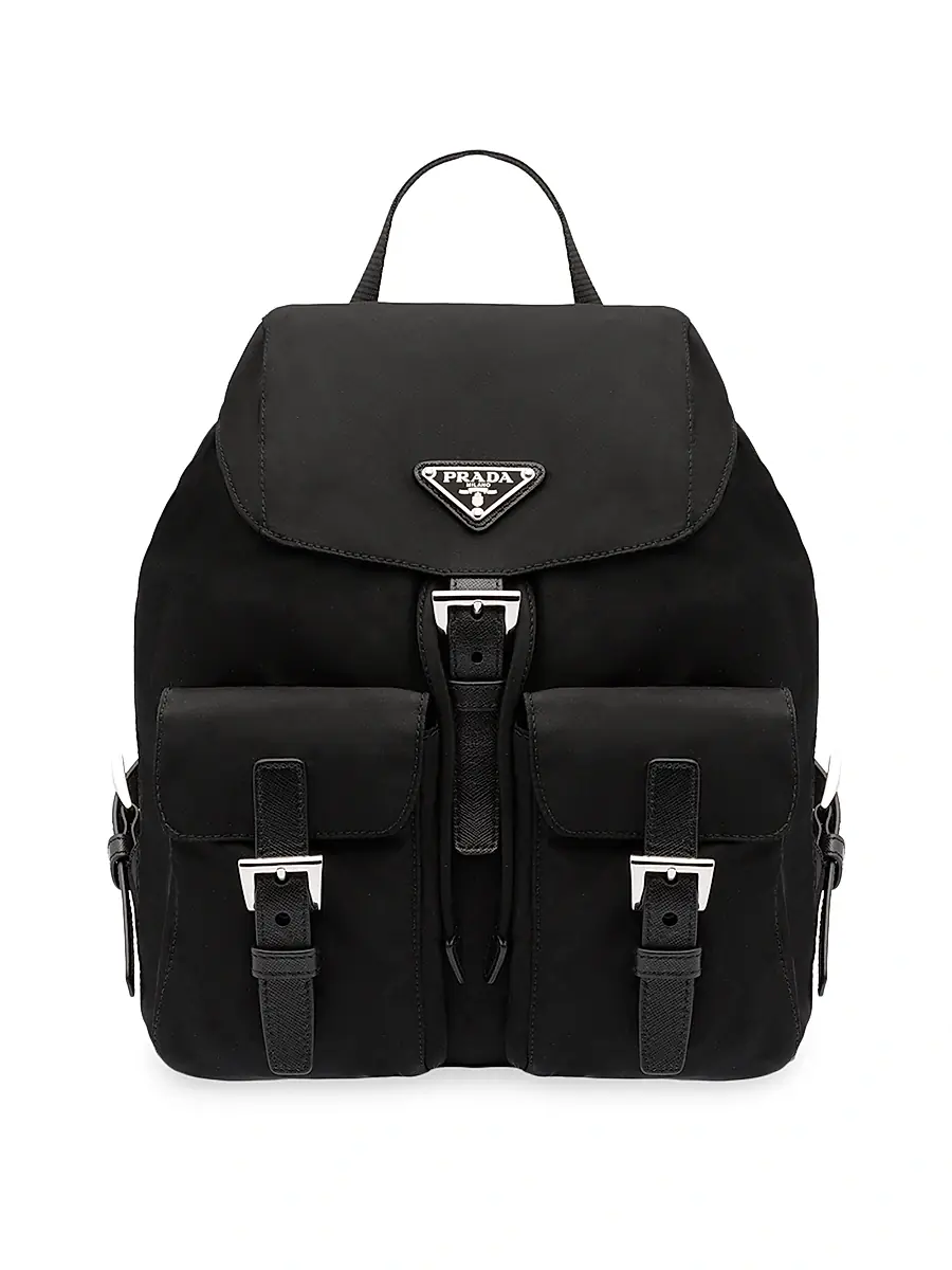 Prada Women's Small Re-Nylon Backpack - Beige | Thumbnail 12 Prada Women's Small Re-Nylon Backpack - Beige | Thumbnail 12