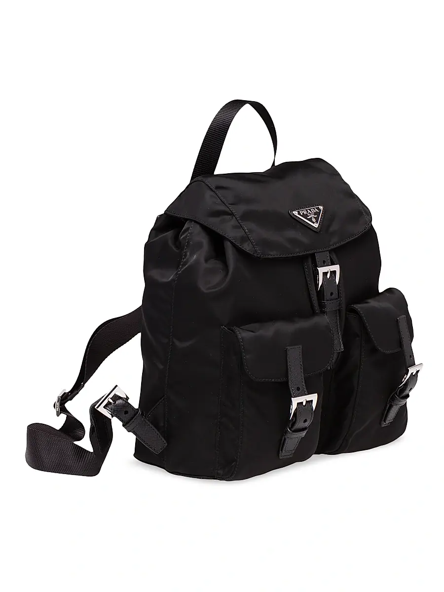 Prada Women's Small Re-Nylon Backpack - Beige | Thumbnail 14 Prada Women's Small Re-Nylon Backpack - Beige | Thumbnail 14