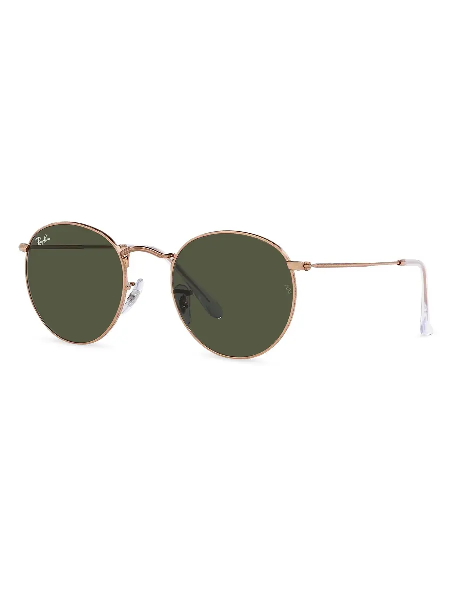 Ray-Ban Women's RB3447 50MM Round Sunglasses - Rose Gold | Image 1 Ray-Ban Women's RB3447 50MM Round Sunglasses - Rose Gold | Image 1