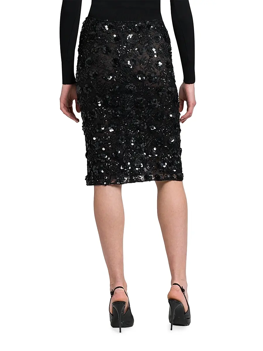 Dolce & Gabbana Women's Floral Paillette Midi-Skirt | Thumbnail 5 Dolce & Gabbana Women's Floral Paillette Midi-Skirt | Thumbnail 5