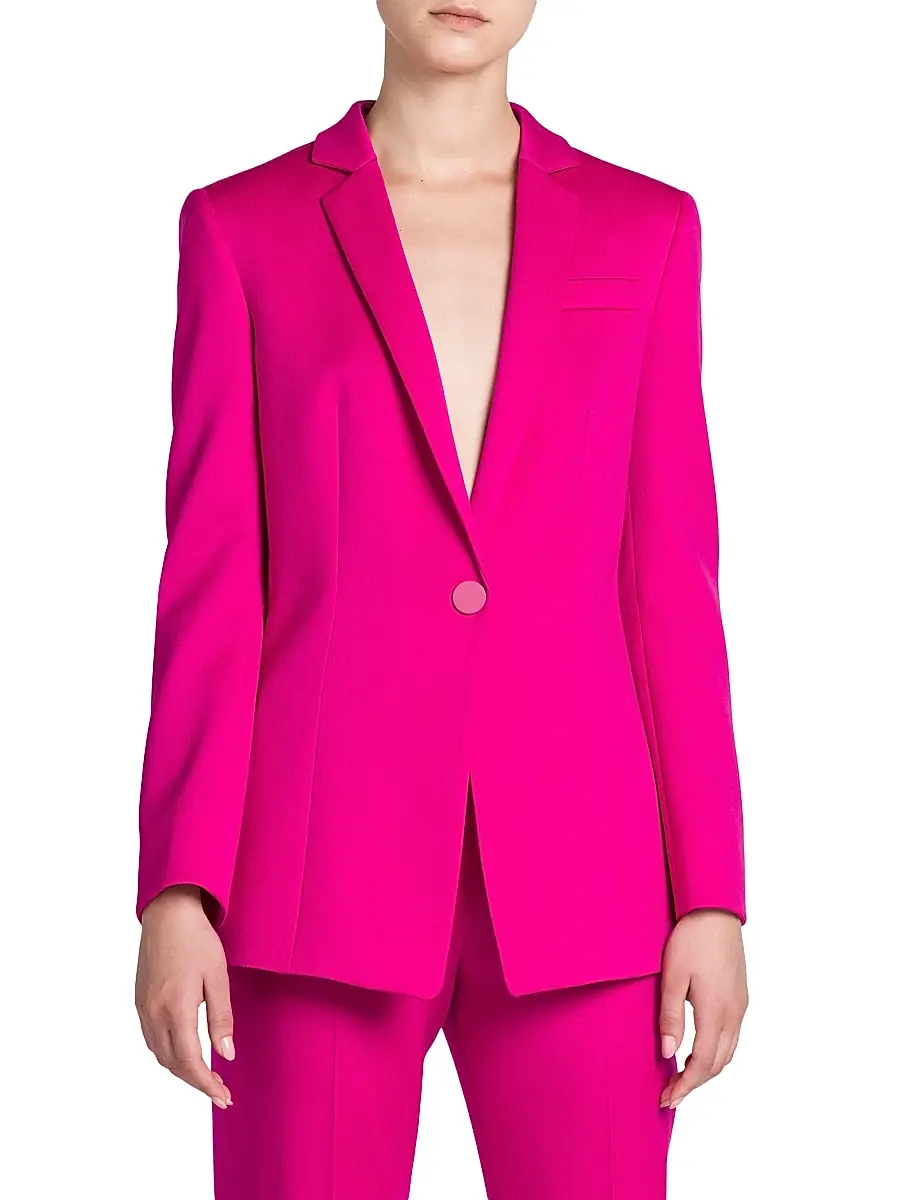 Giorgio Armani Women's Wool Tuxedo Blazer | Thumbnail 3 Giorgio Armani Women's Wool Tuxedo Blazer | Thumbnail 3