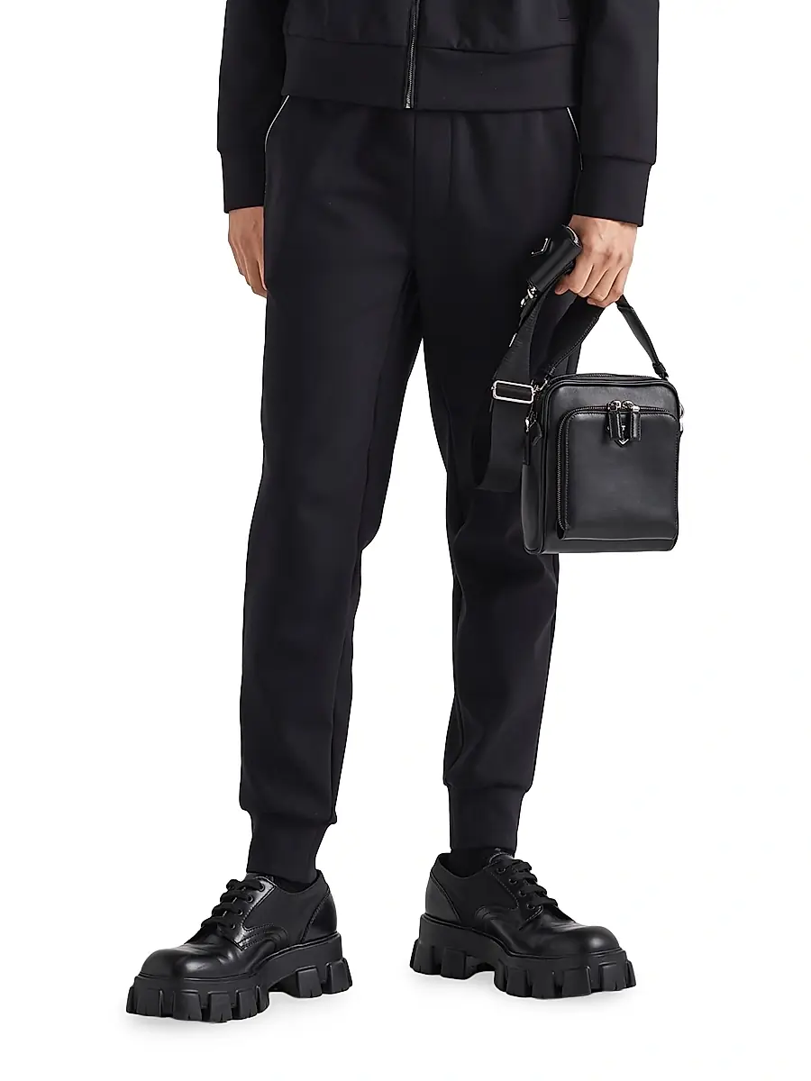 Prada Men's Sweatpants With Re-Nylon Details - Black | Thumbnail 2