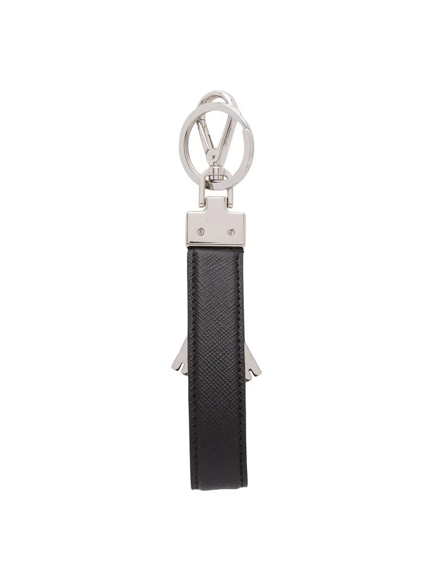 Prada Men's Saffiano Leather Keychain | Thumbnail 3 Prada Men's Saffiano Leather Keychain | Thumbnail 3