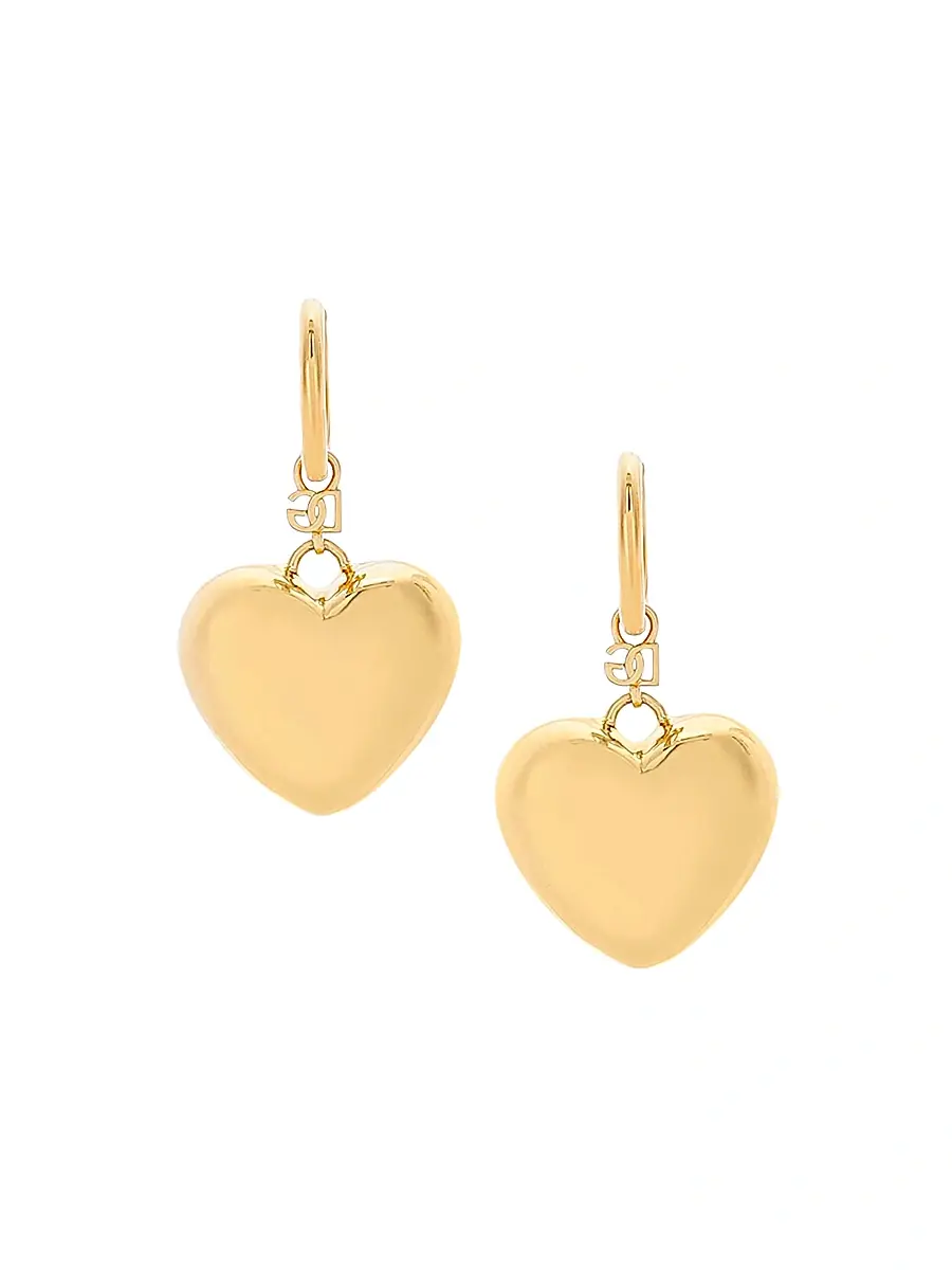 Dolce & Gabbana Women's Goldtone Heart Drop Earrings - Gold | Thumbnail 3 Dolce & Gabbana Women's Goldtone Heart Drop Earrings - Gold | Thumbnail 3